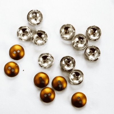Vintage Glass and Gold  Buttons